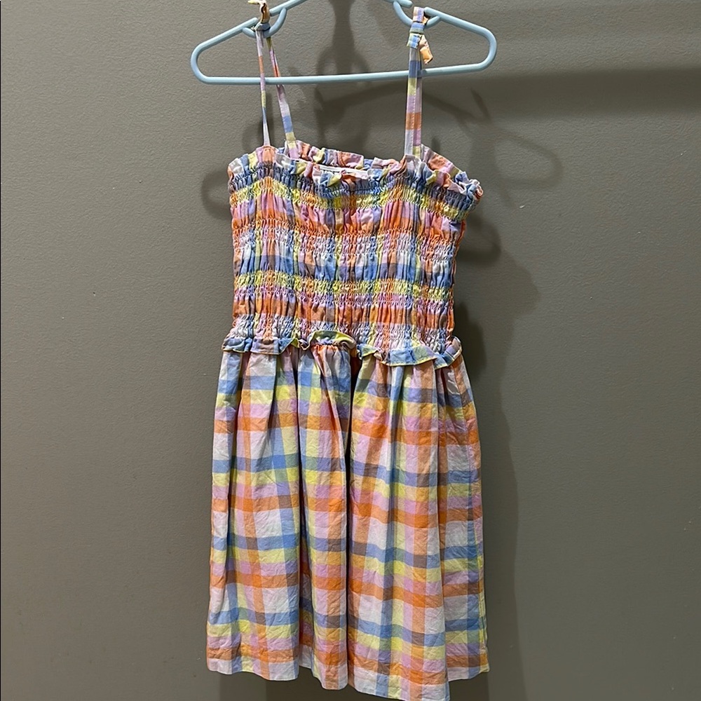 Janie and Jack Colorful Plaid Girls Dress